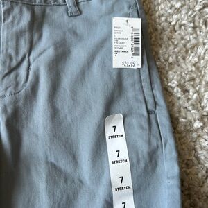 Boys Gray Pants and Plaid Shirt